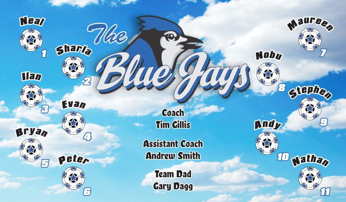 Blue Jays Soccer Team Banner - AYSO Blue Jays - TeamsBanner