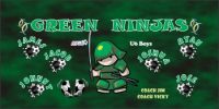 Ninjas Custom Soccer Banner Examples - AYSO Ninjas Banner - TeamsBanner