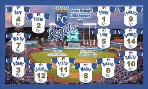 Kansas City Royals Baseball Banner Custom Designed Team Baseball Banner , MLB Banners, Kansas City Royals Baseball Banner Custom Designed Team Baseball Banners