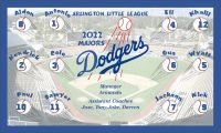 Dodgers Baseball Banner Custom Designed Team Baseball Banner , MLB Banners, Los Angeles Dodgers Baseball Banner Custom Designed Team Baseball Banners